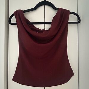 Elegant Burgundy Women's Top